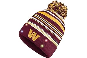 FOCO Washington Football Team Light Up Horizontal Stripe Beanie