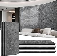 LARWORKS Flexible Soft Stone Wall Panels, 20-Pack Black - 37.75 Sq Ft Bendable Textured Siding for Interior Exterior DIY
