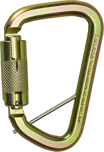 Miniatura 7 de Fusion Climb Mosquetón de acero modificado en forma de D de alta resistencia de la cerradura auto del acero de Tacoma, clip de acero