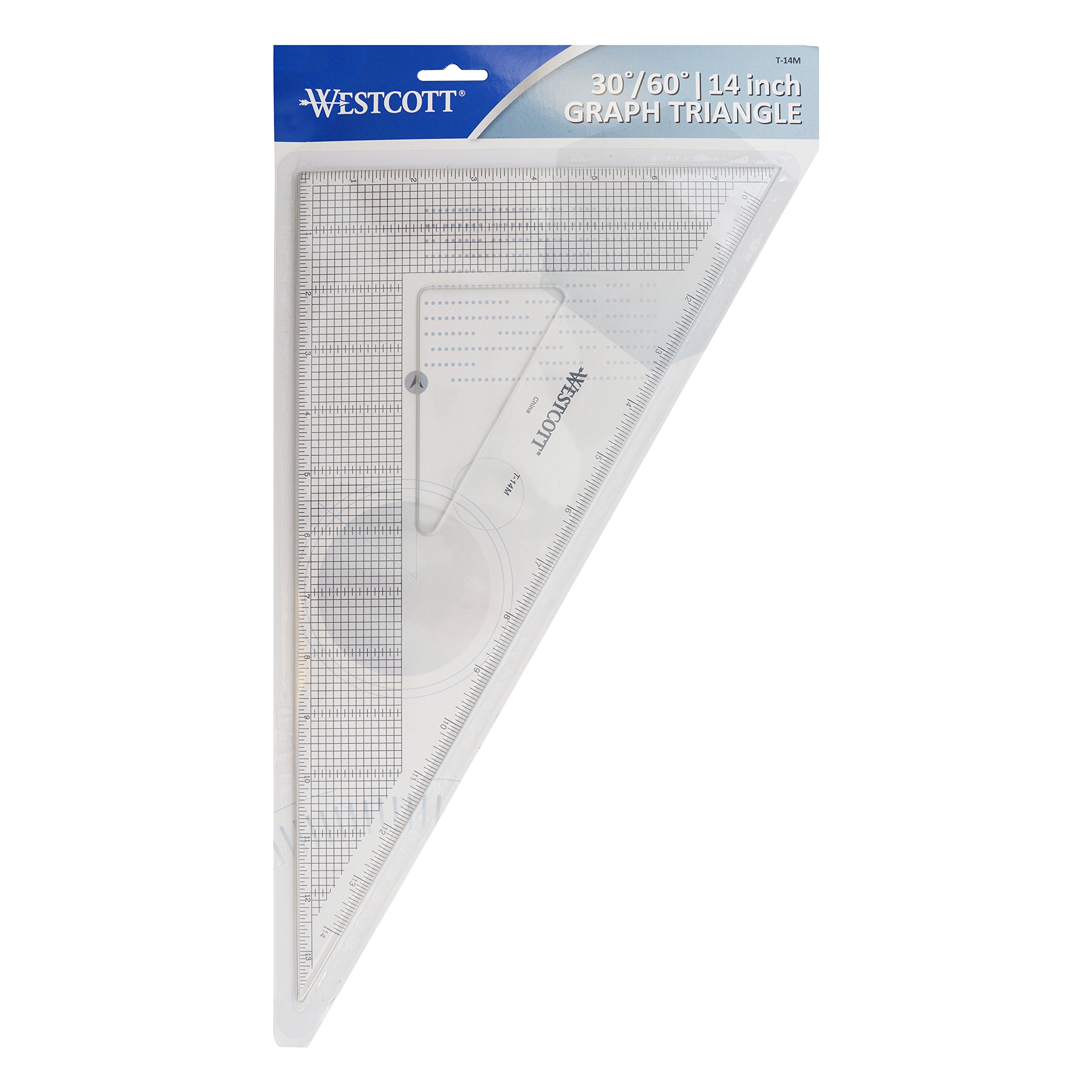 Westcott Grid Triangle, 35,6 cm 30/60 Grad, transparent (t-14 m)