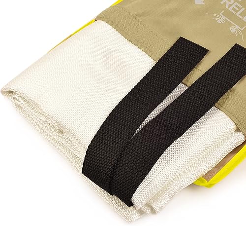 Miniatura 2 de Ougist 1 manta de fuego de 40 x 40 pulgadas, hecha de materiales no combustibles, manta de fuego para el hogar y la cocina, automóvil, chimenea,