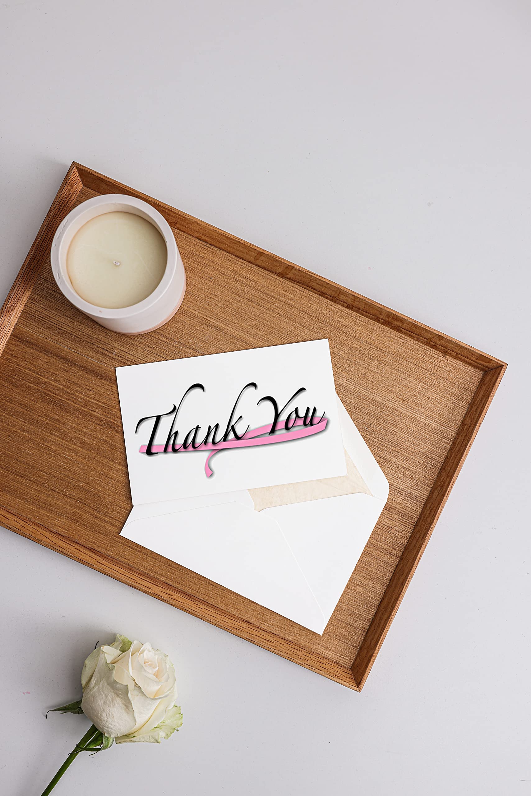 PINｋ RIＢＢON様ありがとうございます Amazon.co.jp: 乳がんピンクリボンThank Youカード – Thanks for