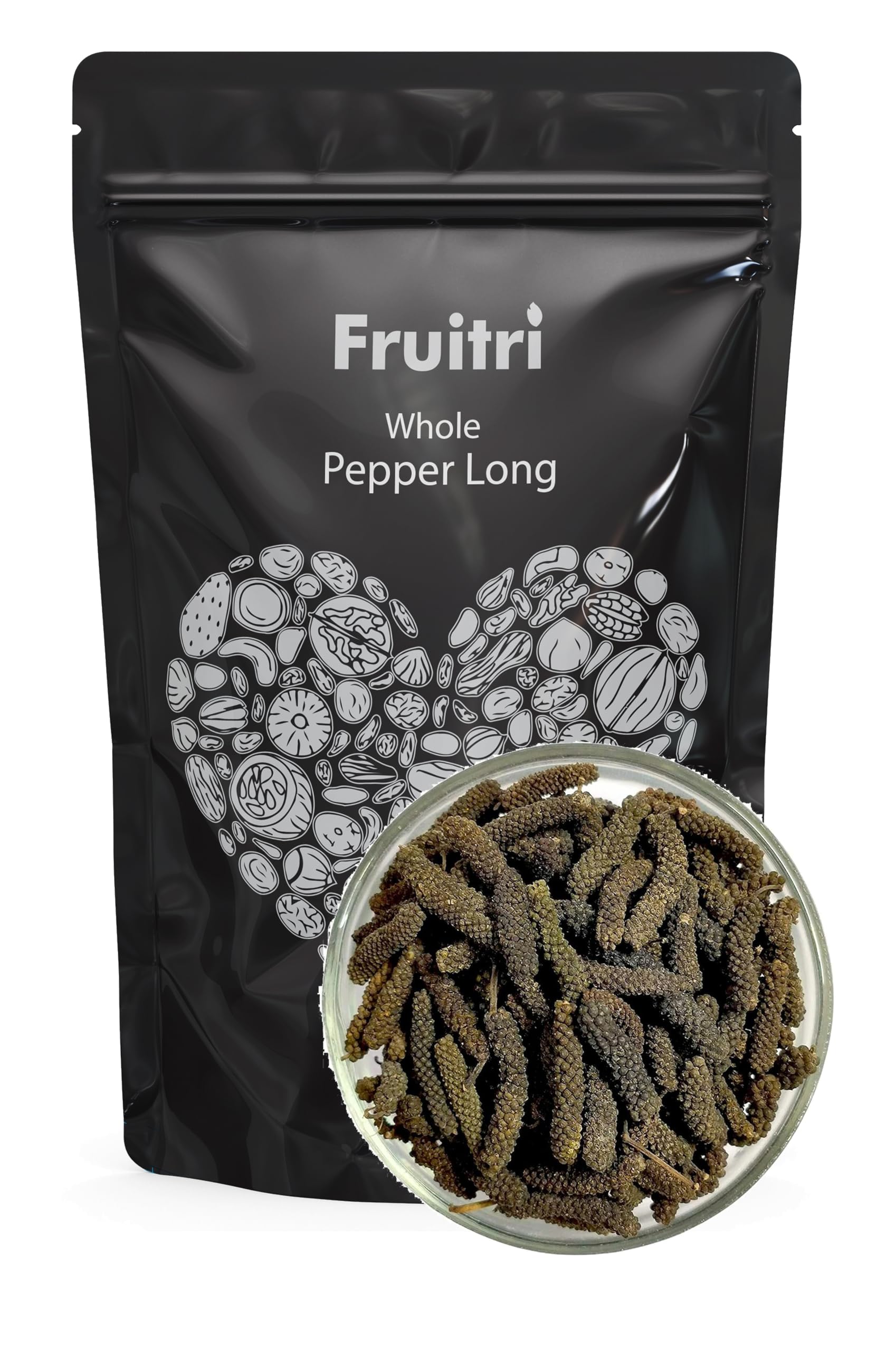 Fruitri Long Pepper Whole | Pipal Badi | Pipali | Piper Retrofractum | Piper Longum (100), Black Pepper