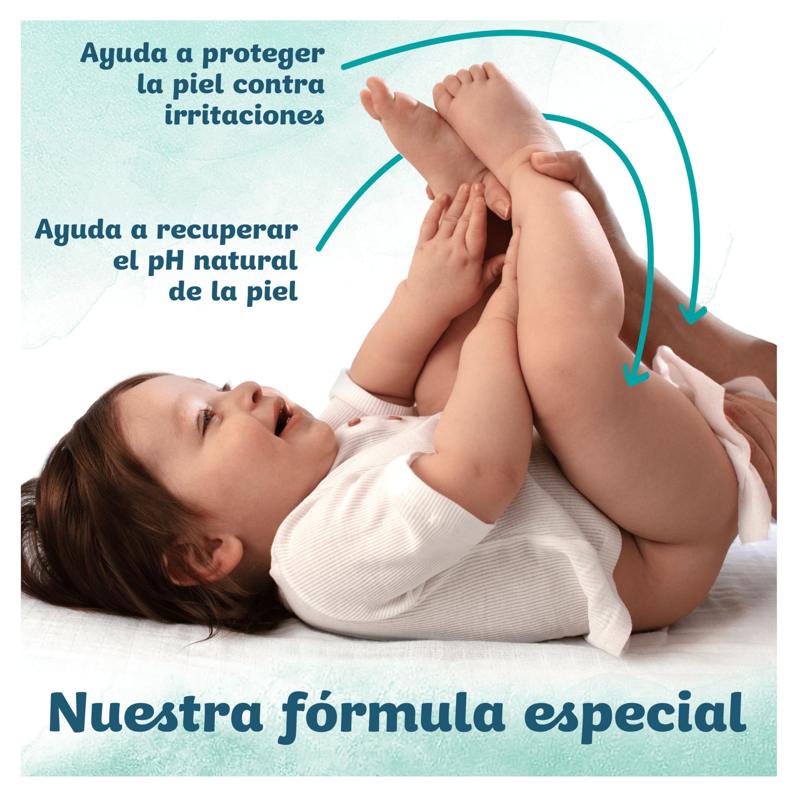 Dodot Toallitas Pure Calma & Protege Para Bebé, 1104 Toallitas (24 Pack De 46 Unidades), Ayuda a restaurar el pH natural de la piel, 99% Agua, Sin plástico
