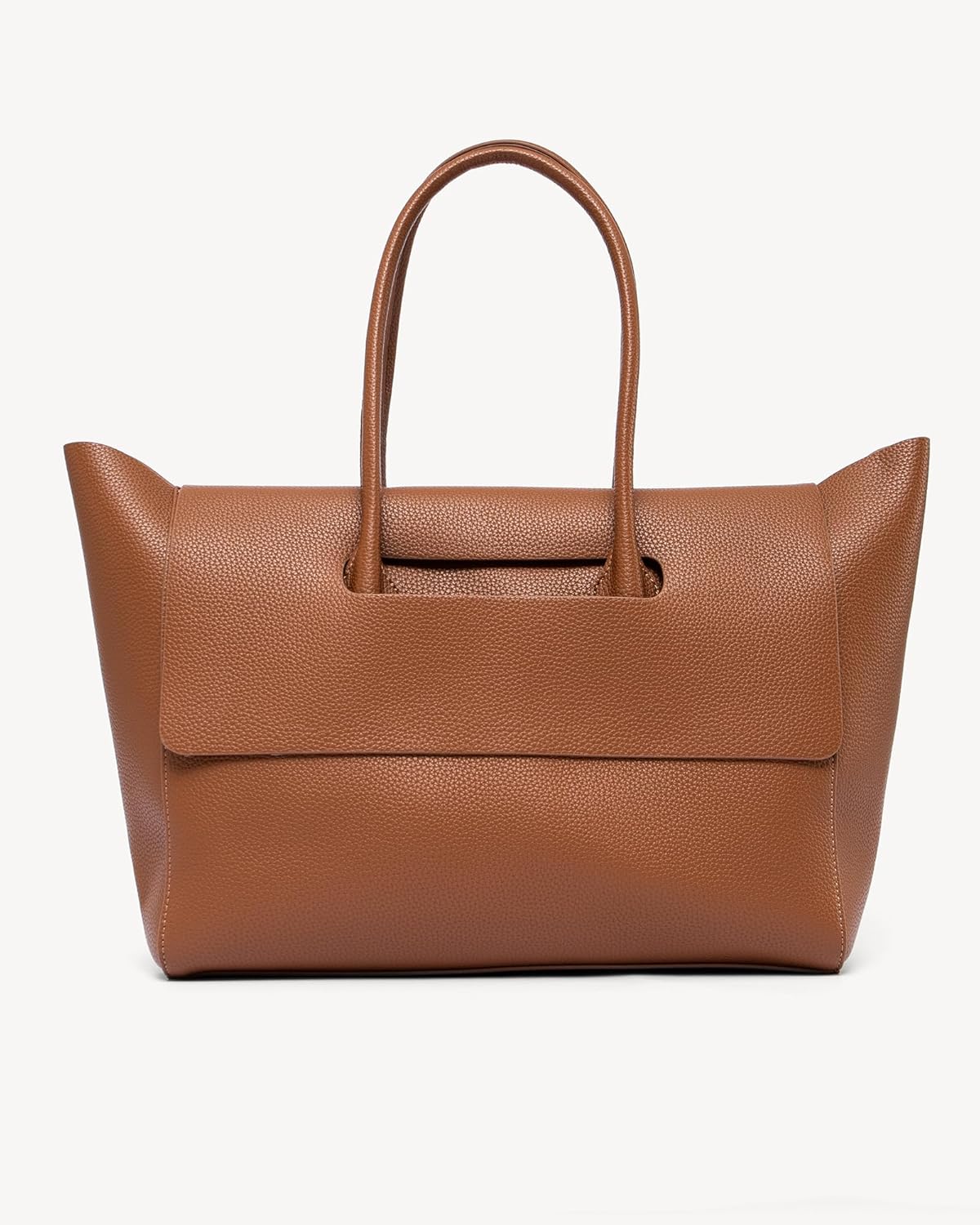 NEWBELLA Women's Vegan Leather Tote Bag, Large Capacity Bag, Vintage Hobo Shoulder Purse with Top Handle for Daily & Work (Brown Tote) - Image 5