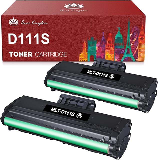Toner Kingdom Compatible Toner Cartridge Replacement for Samsung MLT-D111S D111S for Xpress M2026W M2026 M2070W M2070 M2020 M2020W M2022 M2022W M2070F M2070FW M2078W (Black, 2 Pack)