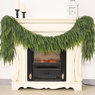 1Pcs 5FT Artificial Christmas Norfolk Pine Garland for Mantle Home Decor