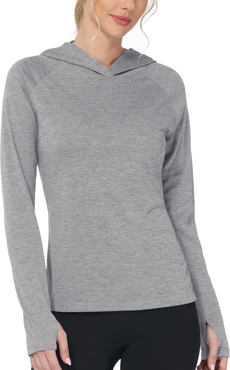 Roadbox Women's UPF 50+ Sun Protection Hoodie, Long Sleeve Hiking Fishing Hooded Shirt, Lightweight Outdoor UV Rash Guard - Image 2