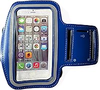 Vista 5 de Brazalete para teléfono celular pequeño de hasta 5.5 pulgadas, elásticos para correr con soporte para llaves, correa de bolsillo, soporte para bolsa