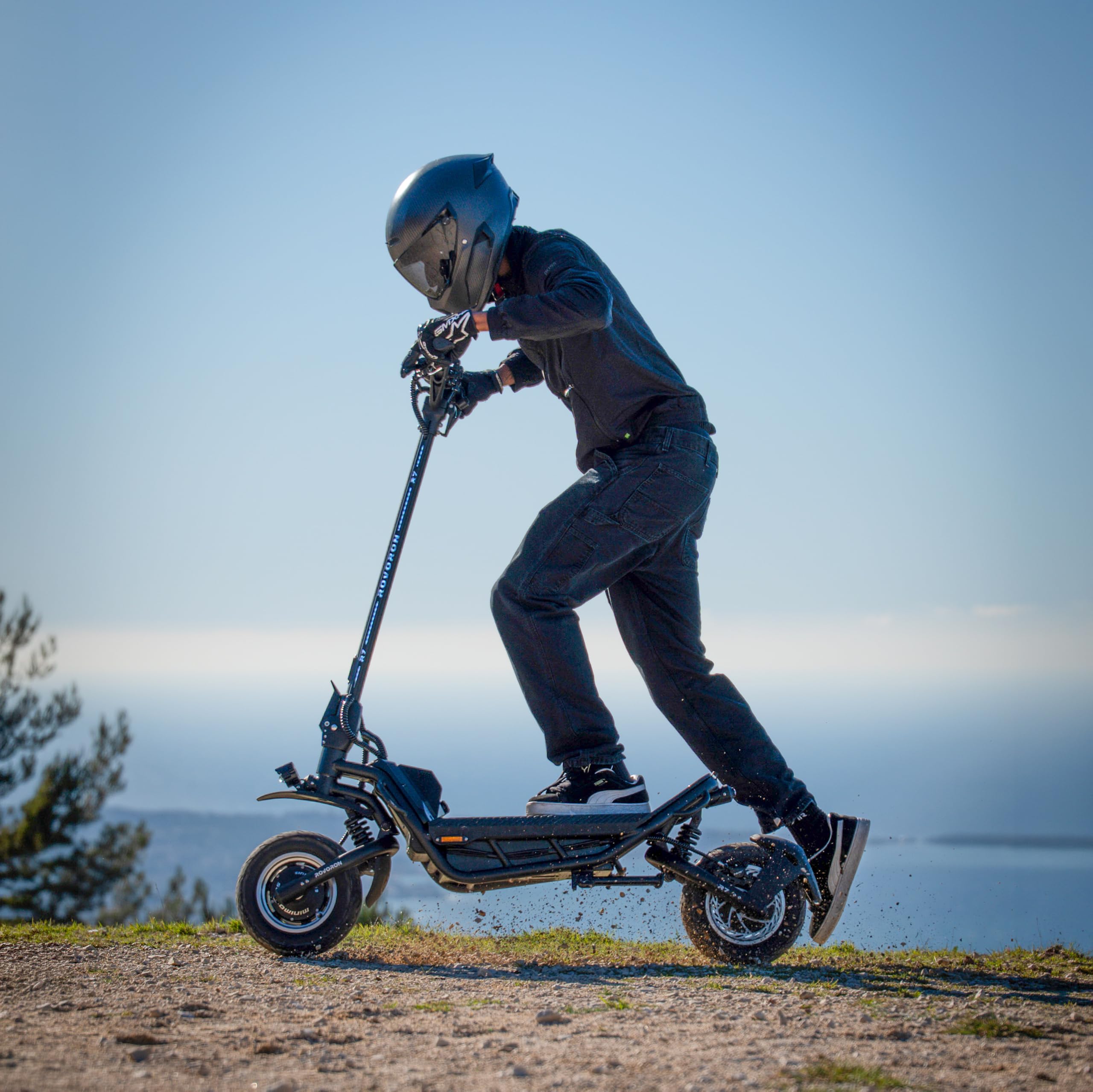 ROVORON R7 Pro Trottinette Électrique, 60V43Ah, Moteurs Doubles, Pneus 11 Pouces Tubeless, Freins hydrauliques, New EY3 Display