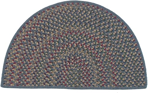 Colonial Mills Alfombra rústica con diseño de corazón, 18 x 2 pies 6, color azul federal