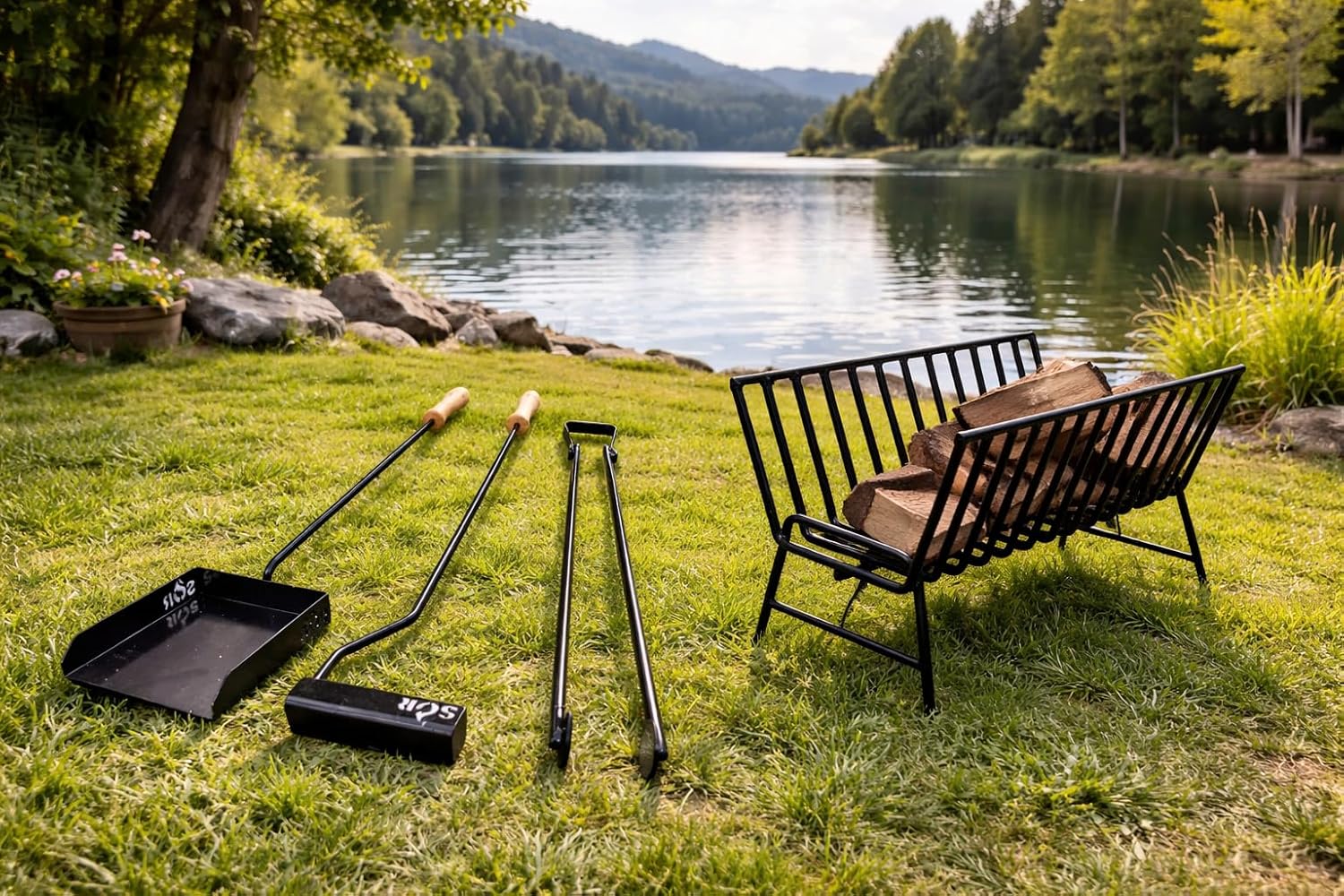 Argentine grill asado brasero parrilla iron.Premium Brasero + BARBECUE KIT (Shovel, Poker and Tongs) - Sor Pampa Grill