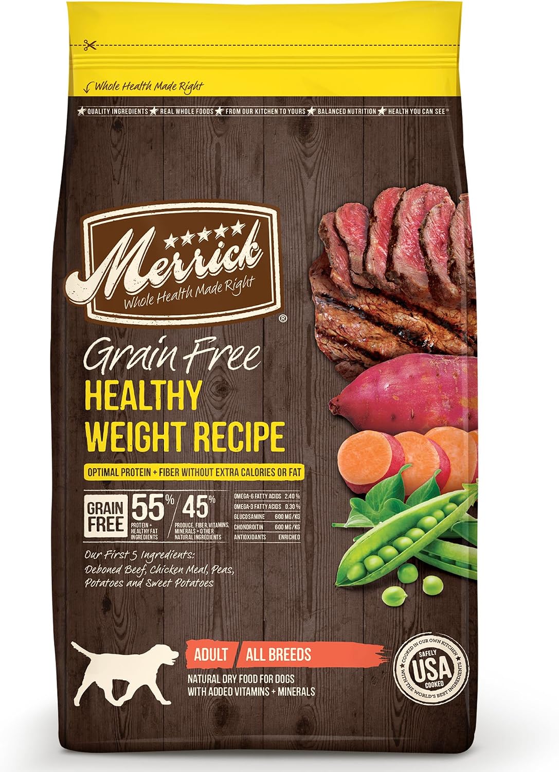 Merrick Grain Free Healthy Weight Dry Dog Food Recipes, Healthy Weight Real Beef, 25 Pound