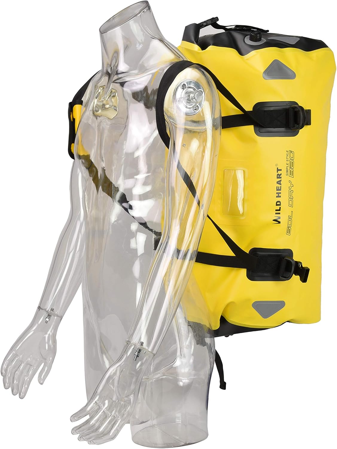 WILD HEART Waterproof Motorcycle Duffel Bag PVC500D Double-bottom With Rope Straps and Inner Pocket 40L 66L 100L for Kayaking, Camping, Boating,Motorcycle - Image 6