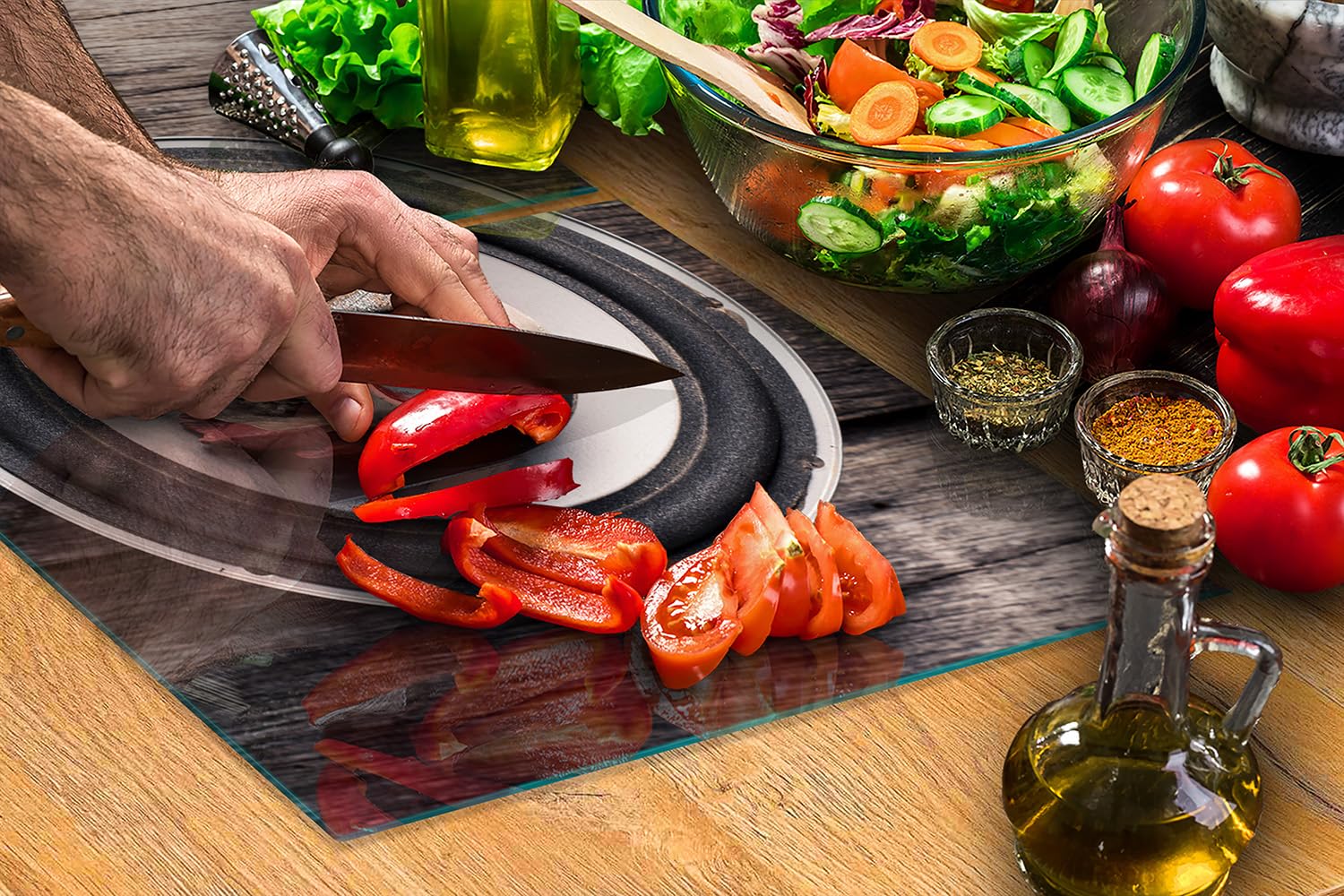 TMK - Plaque De Protection En Verre - 60 X 52 Cm - Pour Cuisinière électrique - Protection Contre Les