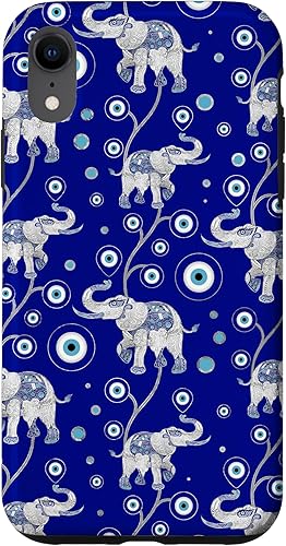 Miniatura 25 de Carcasa con dije de elefante de buena suerte para iPhone 16