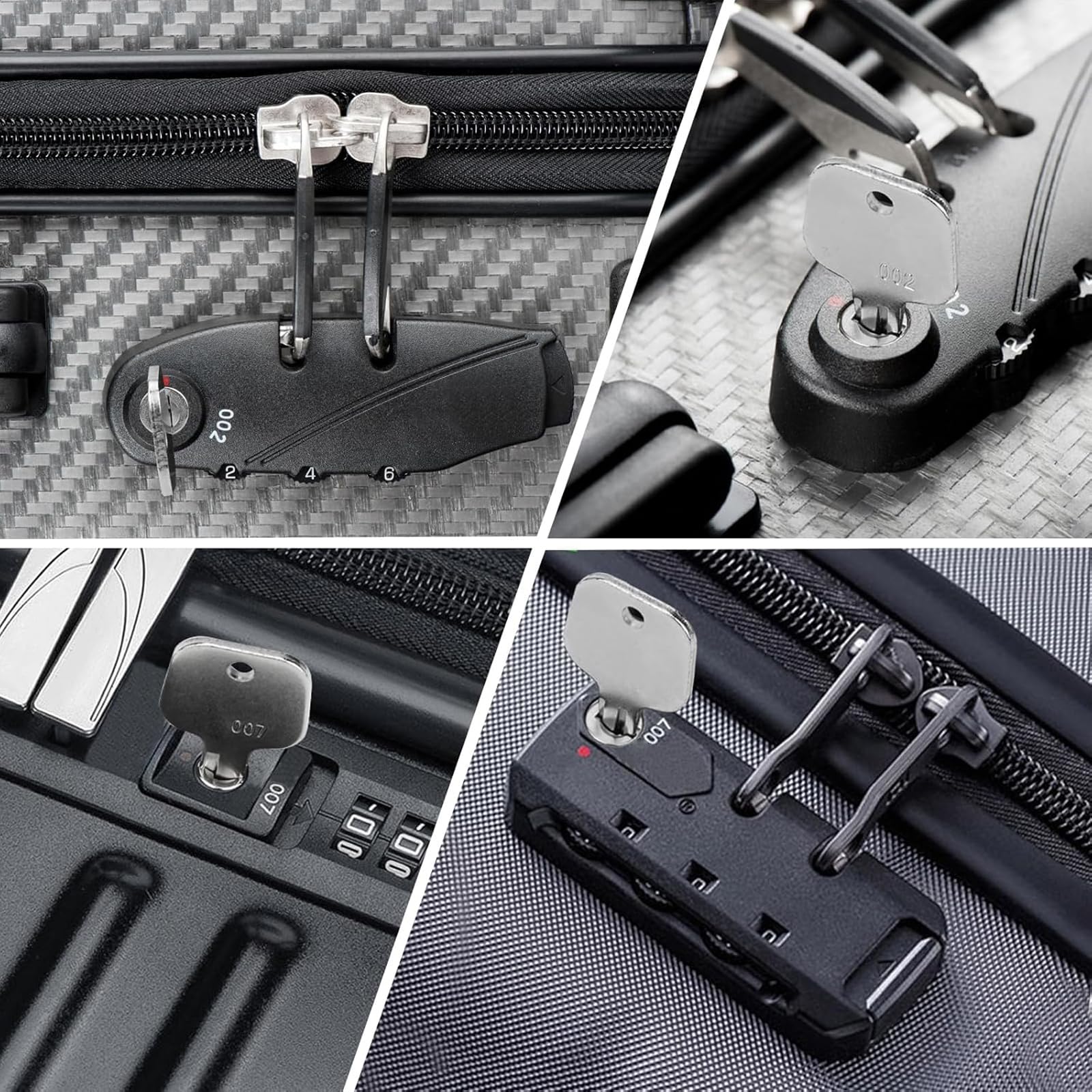 Set Di 2 Chiavi TSA Master Per Lucchetti Bagagli TSA007 – Acciaio Robusto Con Portachiavi