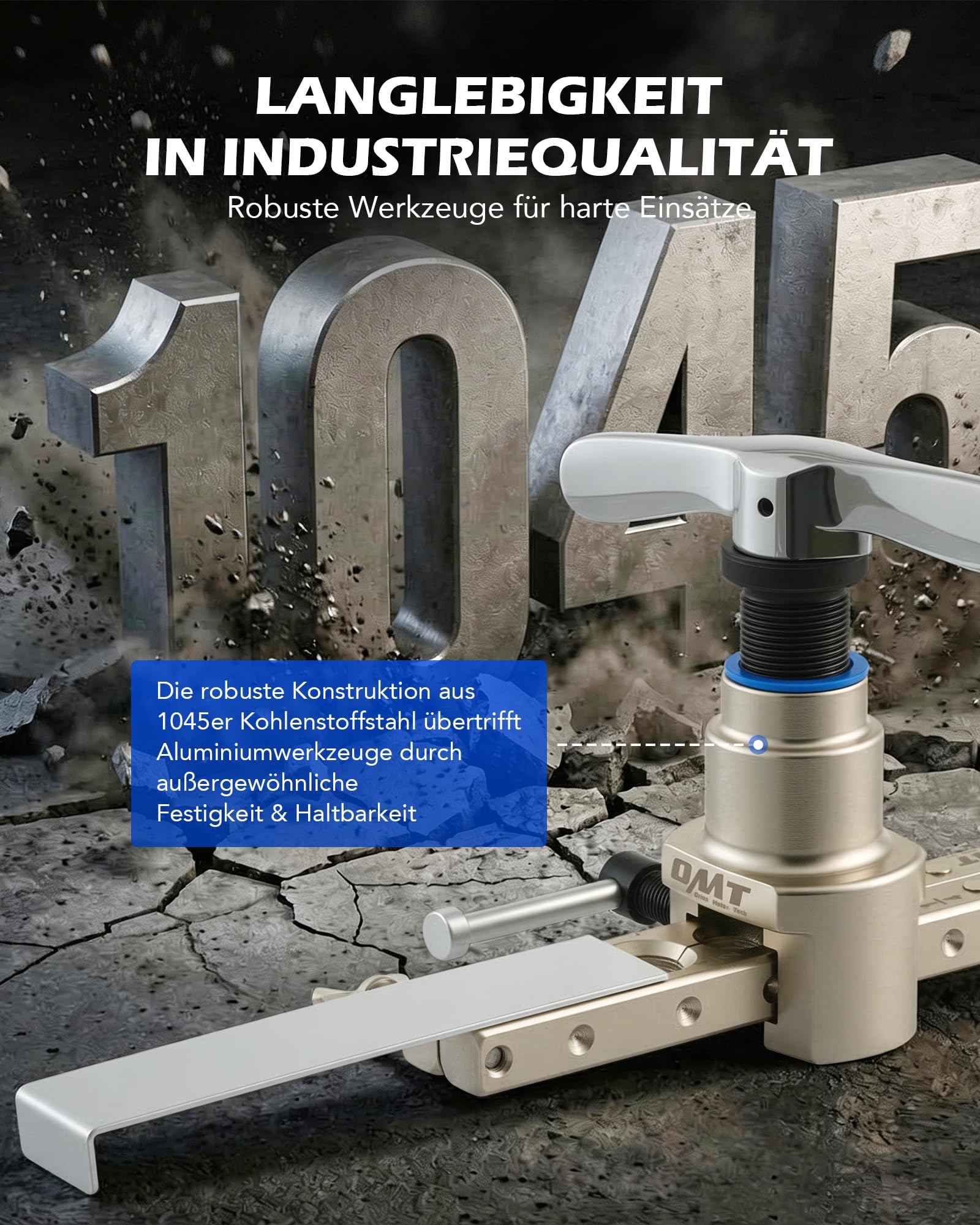Orion Motor Tech HVAC Bördelgerät-Set, Magnetische Höhenbegrenzung 1/4"-3/4" & 6-19 mm Rohr-Bördelwerkzeug für 45° Exzentrische Einzelbördel, Set mit Rohrabschneider & Entgrater