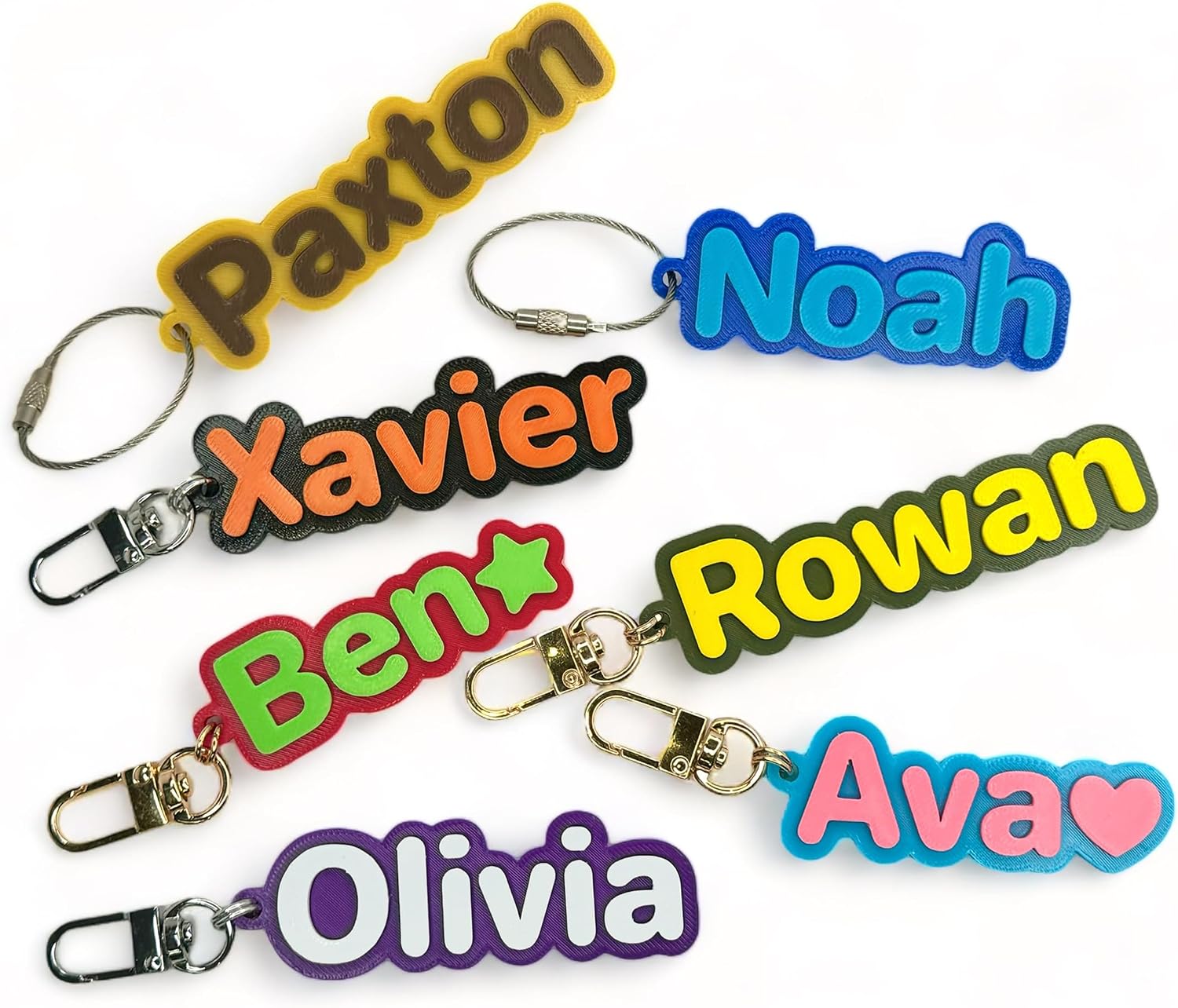 Bubbles Personalized Name Keychain – Custom Name Tag for Water Bottle, Stanley Cup, Backpack, Diaper Bag, or Luggage – Cute Custom Name Tag for Kids