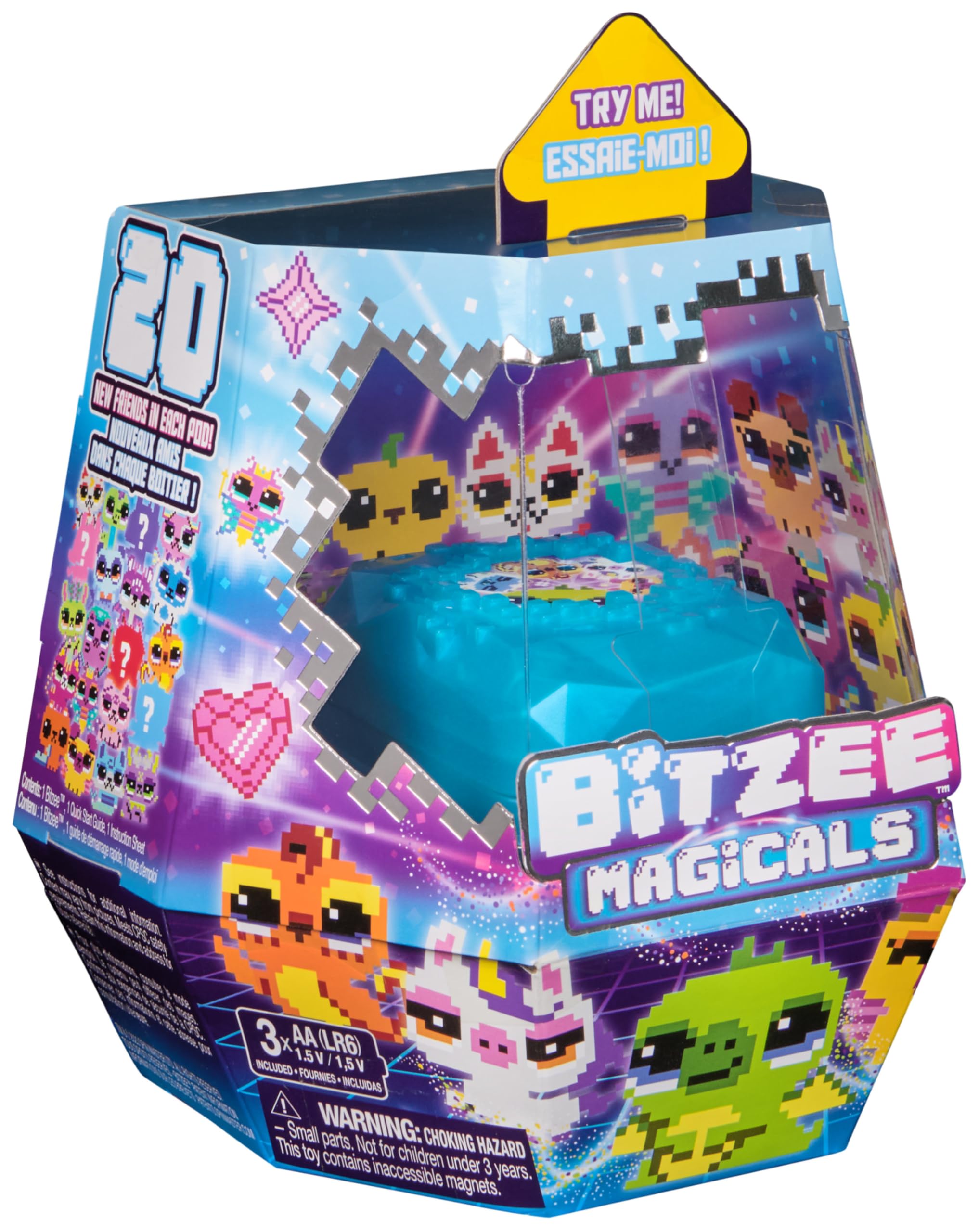 Bitzee Magicals - Mon Animal Interactif Bitzee - Animal Digital 3D Que Vous Pouvez Vraiment Toucher - Boîtier Electronique 20 Animaux Interactifs - Sons Réactions Et Jeux - Jeu pour Enfant 5 et +