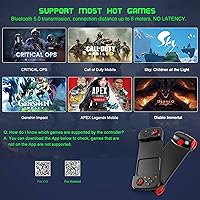 Vista 7 de Megadream Controlador de juego móvil Gamepad para iPhone iOS Android PC funciona con iPhone131211X, iPad, Samsung Galaxy, Motorola, TCL, tableta