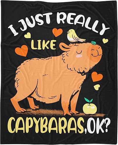 Capybaras - Manta de regalo para niñas, niños, amantes de los animales, 50 x 60 pulgadas, manta de franela suave con patrón de capibara, mantas Capybaras - Manta de regalo para niñas, niños, amantes de los animales, 50 x 60 pulgadas, manta de franela suave con patrón de capibara, mantas