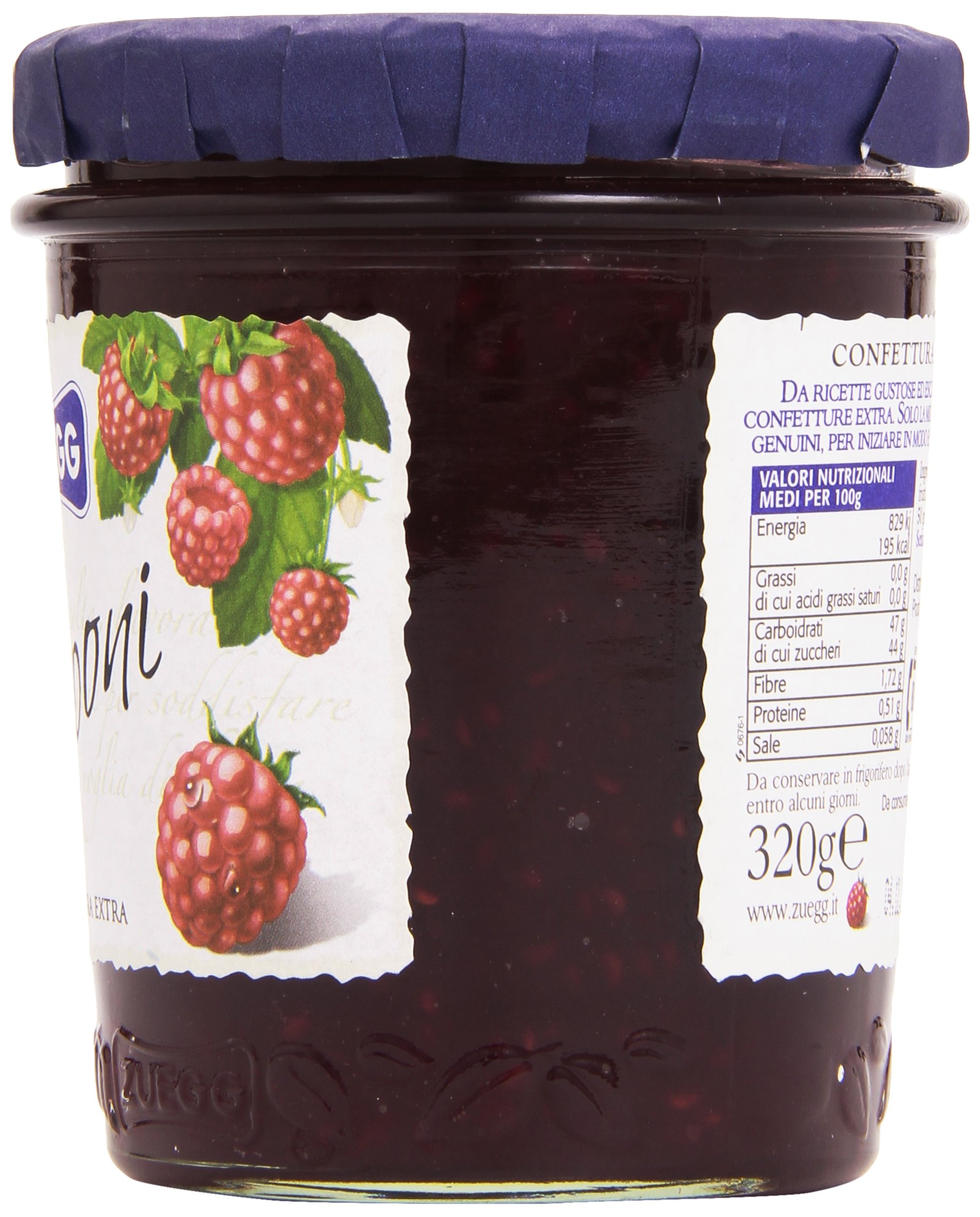 Zuegg - Confettura Extra di Lamponi - 320 g - [confezione da 12]