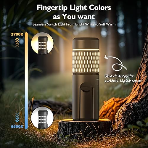 Miniatura 2 de Luces telescópicas para acampar, linterna de camping recargable, luz portátil para tienda de campaña al aire libre, senderismo, emergencia, pesca,