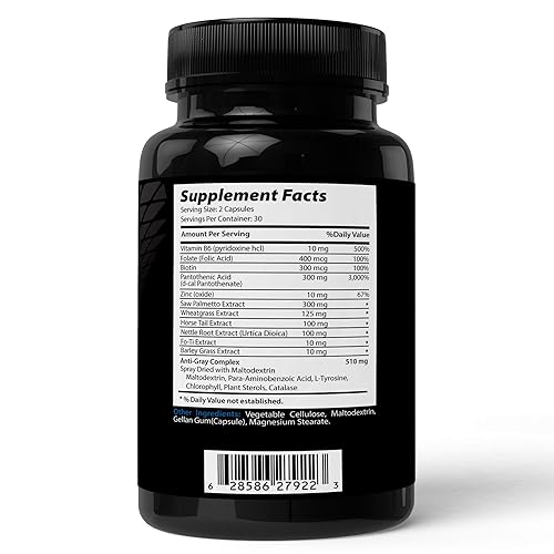 Miniatura 2 de Absonutrix anti-grey Advanced Hair Formula 60Cápsulas 1 botella