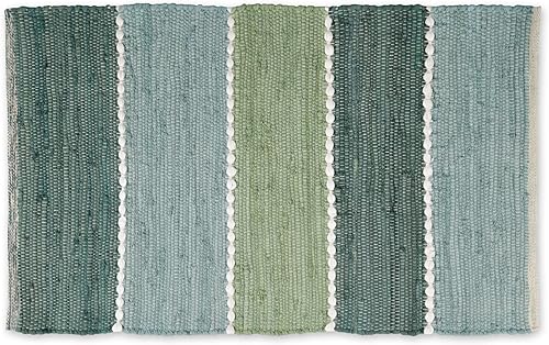 DII Colección Chindi Rug Collection, reversible, hilo reciclado, teñido a mano, 2 x 3 pies, jadeíta