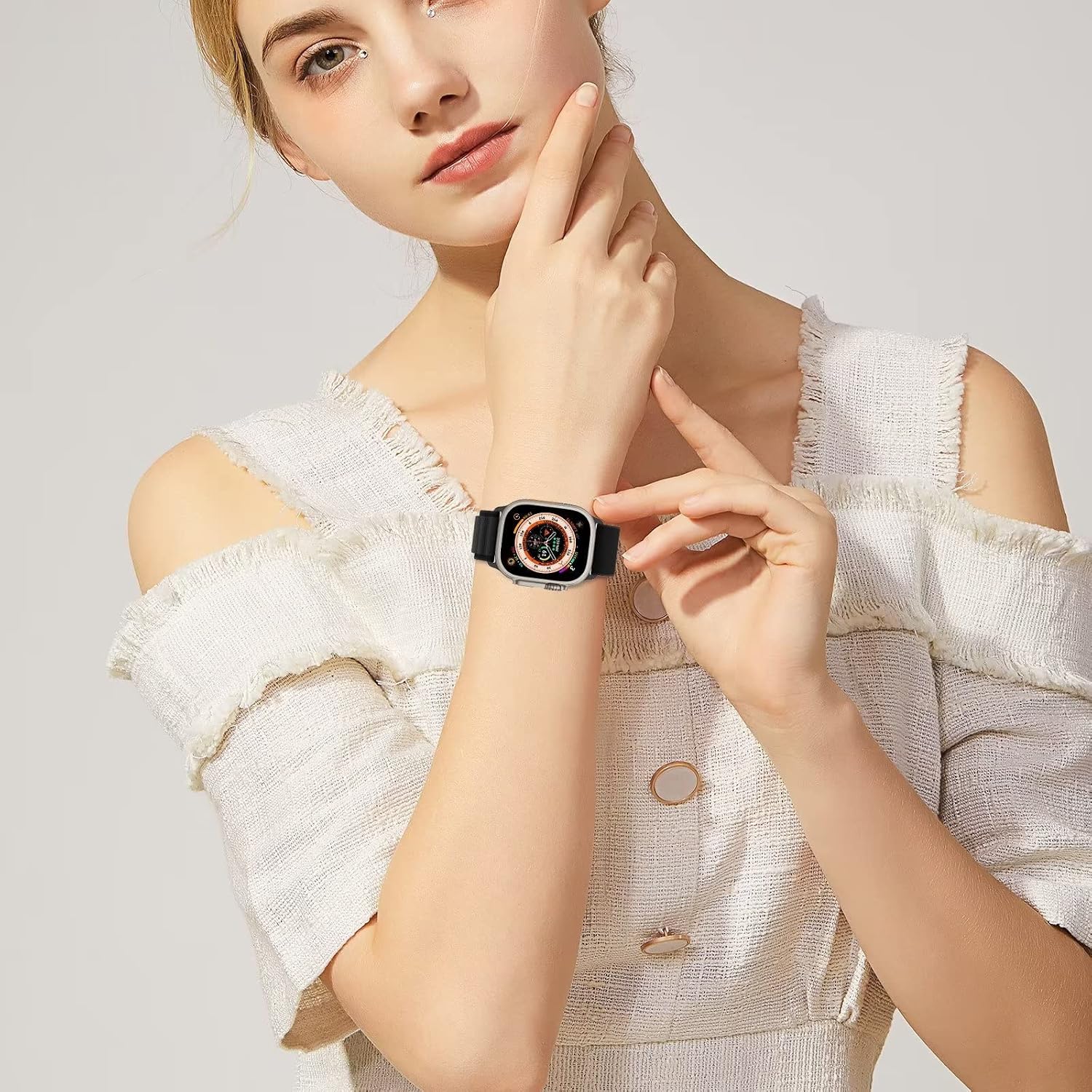 Alpine Loop Compatible With Apple Watch Band 38mm 40mm 41mm 42mm 44mm 45mm 49mm Replacement Women Mens, Sport Braided Woven Polyester G-hook slides Strap for iWatch Ultra Series SE 8/7/6/5/4/3/2/1