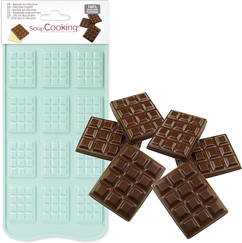 ScrapCooking Molde de silicona para barras de chocolate, mini