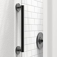 Vista 1 de Barra de agarre compatible con ADA, soporte de peso de 500 libras para seguridad en el baño (16 pulgadas, negro mate)