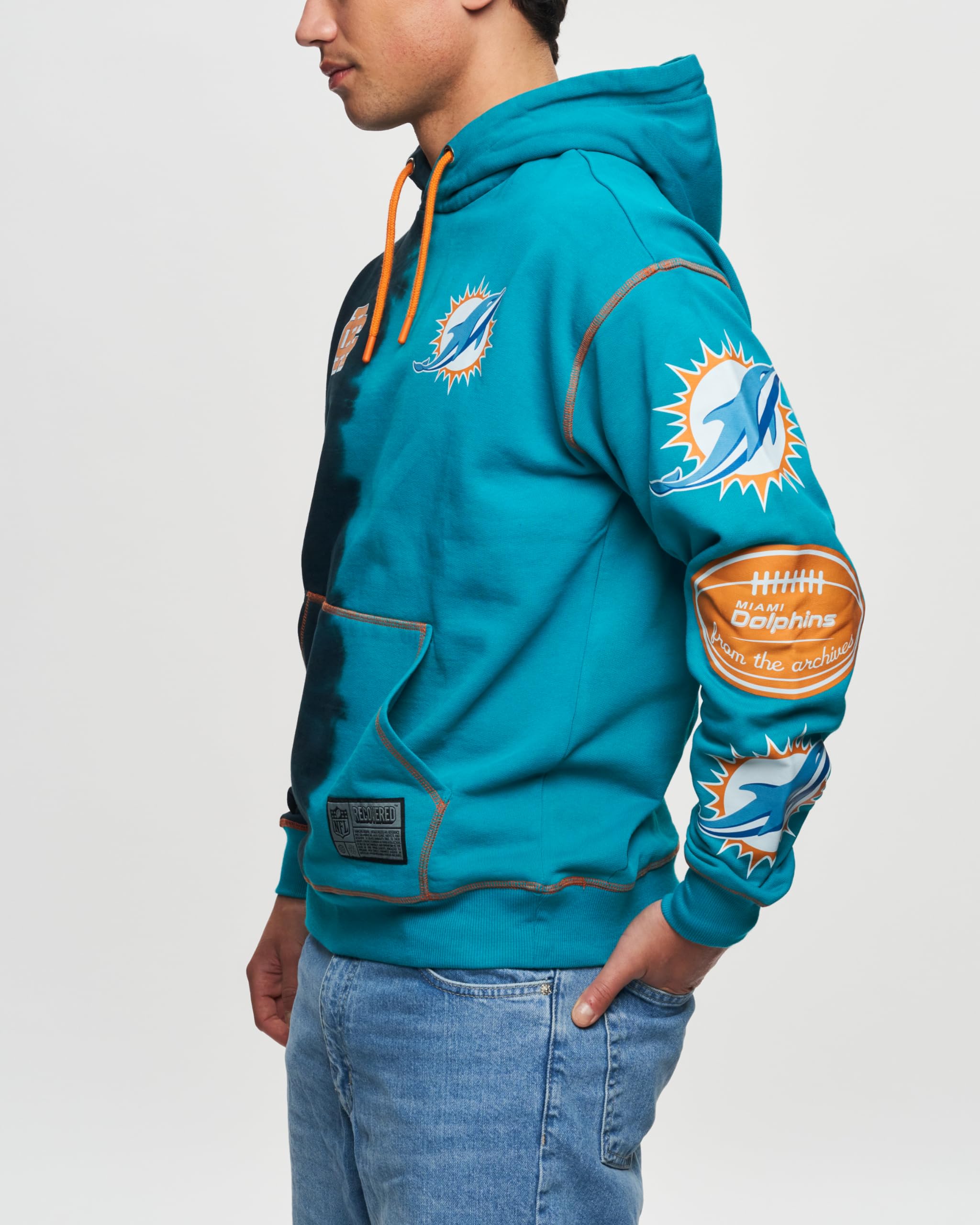 Recovered Sudadera con Capucha Sudadera con Capucha NFL Efecto Tinte de Tinta