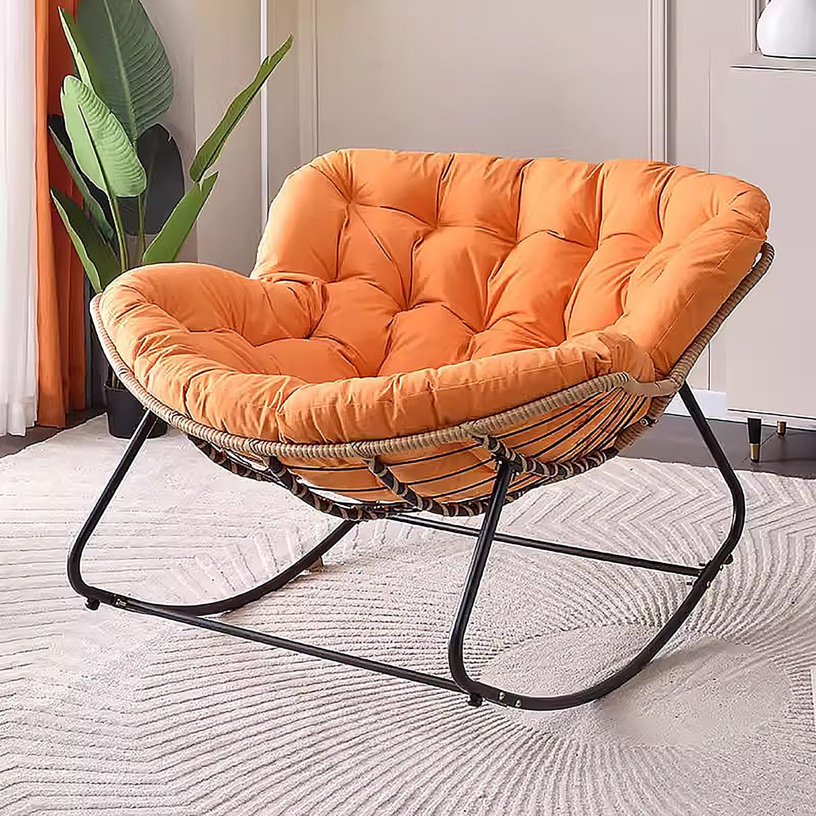 Oversized Rocking Chair Indoor Papasan Rocking Chair, Oversized