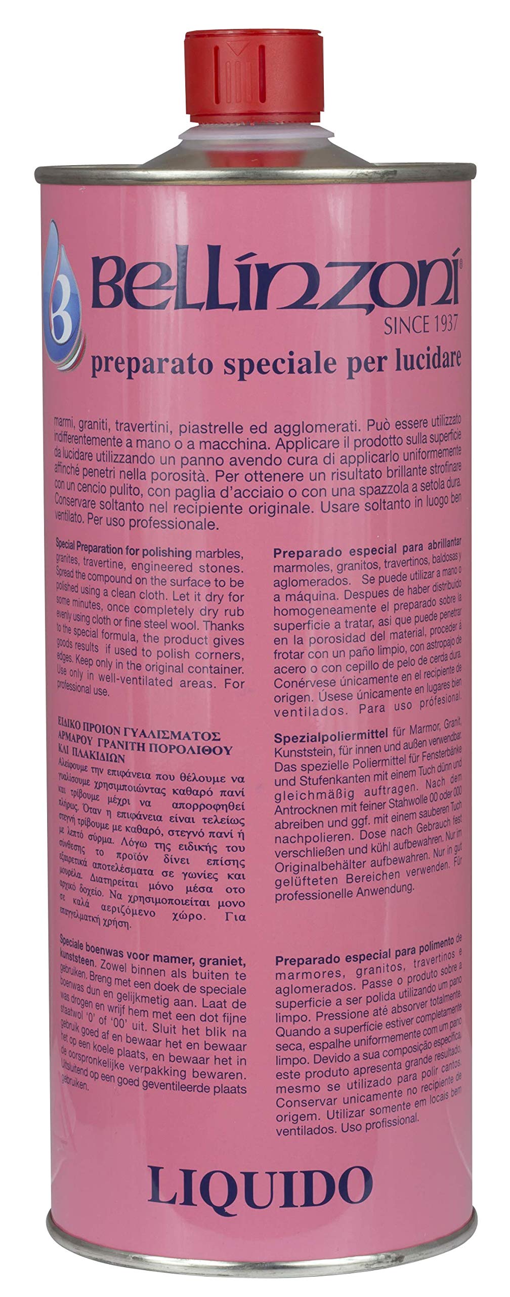 Lucido Nero Bellinzoni Ativador De Cor Marmore Granito 1 Kg  Jm