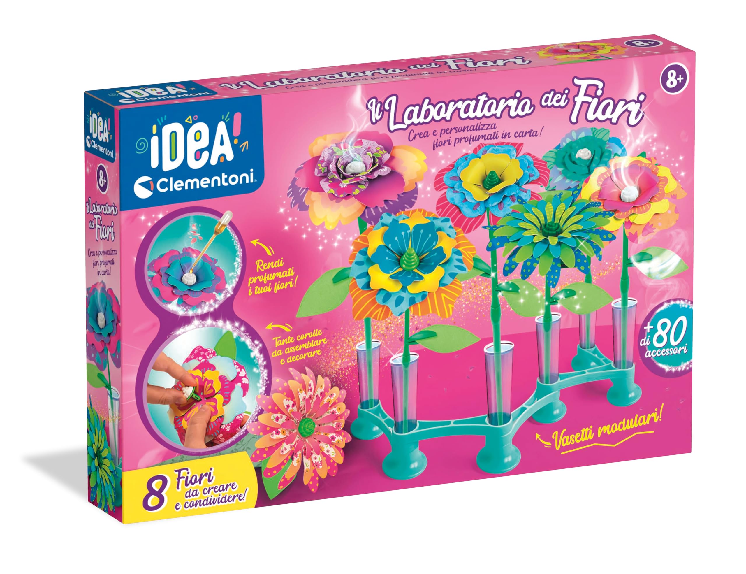 Clementoni Jeu Lab Pot De Fleurs Hydroponique Pour Enfants - Laboratoire Scientifique 6 Ans - Expériences Scientifiques - Botanique - En Italien - Fabriqué En Italie - Multicolore