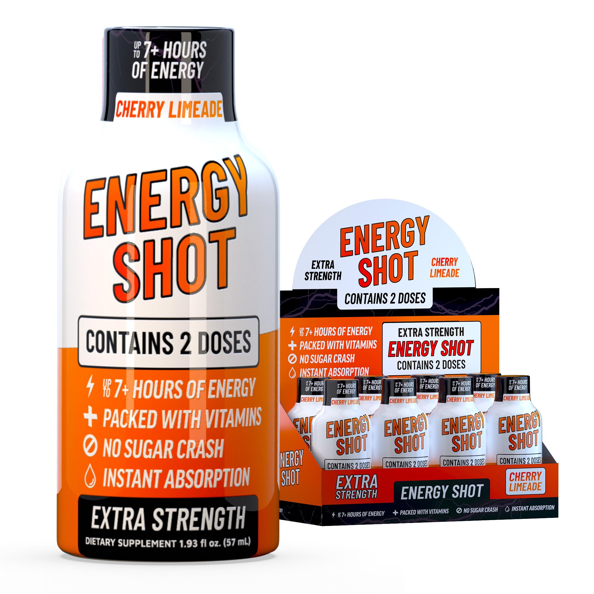 Fruit Punch Extra Strength Energy Shot 12 PK – 260mg Natural Caffeine B12 B6 – Energy & Focus Support – 2 Servings Sugar Free Zero Calorie Green Tea B-Vitamins Electrolytes Vegan – 1.93 fl oz — Amazon image 26
