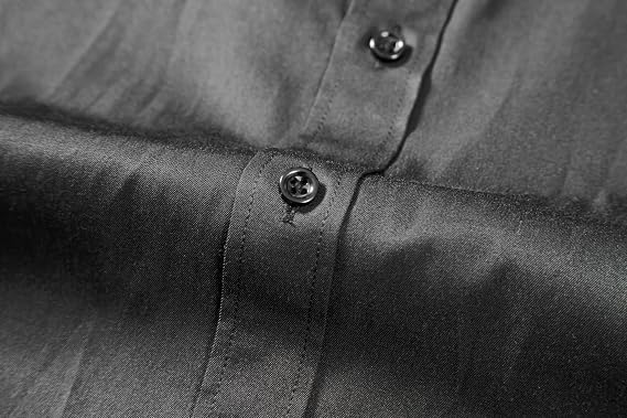 Mens Stretch Slim Fit Dress Shirts Lightweight Soft Long Sleeve Casual Button Down Shirts