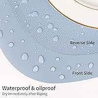 Vista 194 de Faux Leather Placemats and Coasters Set of 2, Round Leather for Dinner Table Mats Heat Resistant Non-Slip Washable Insulation Coffee Mats Kitchen