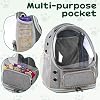 Expandable Cat Backpack with Window Dog Backpack Cat Backpack Large Cat Backpack with Inner Safety Lead and Pet Mat for Car Hiking Grey 42 x 32 x 24 - 57 cm