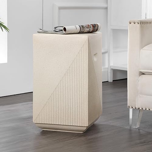 JONATHAN Y TBL1104A Adrian - Mesa decorativa cuadrada minimalista contemporánea de 20.75 pulgadas para interiores y exteriores, moderna, de mediados