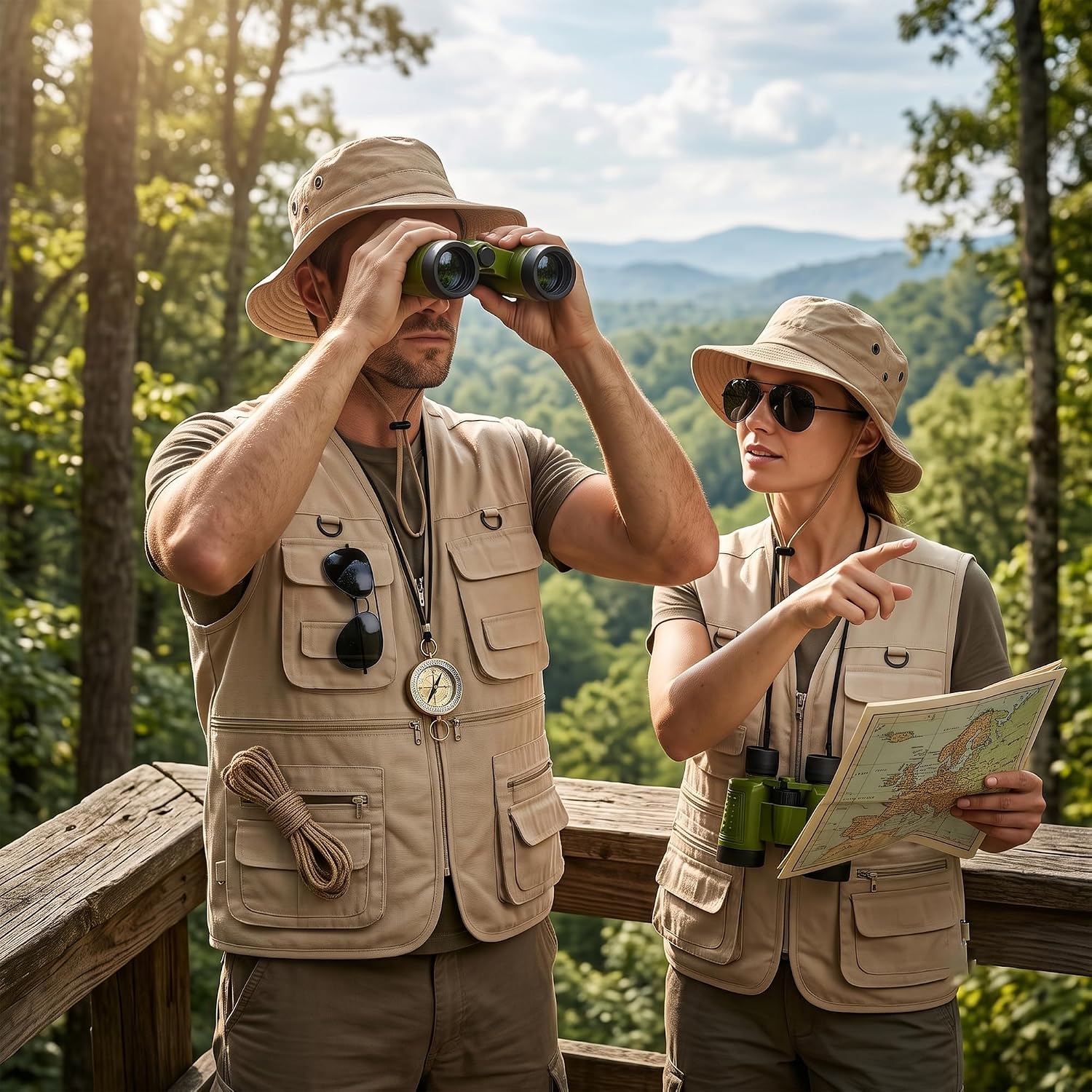 Safari Explorer Costume Kit with Vest, Hat, Sunglasses & Binoculars