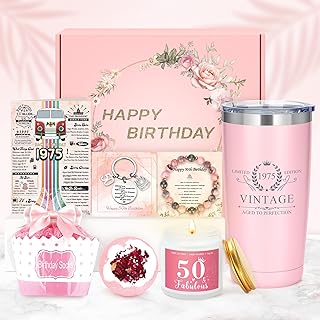 50th Birthday Gifts for Her Happy 50th Birthday Gifts for Women Unique Gift for 50 Year Old Woman Turning 50 and Fabulous Gift for Women 50th Birthday Decorations for Woman Her Sister Mom