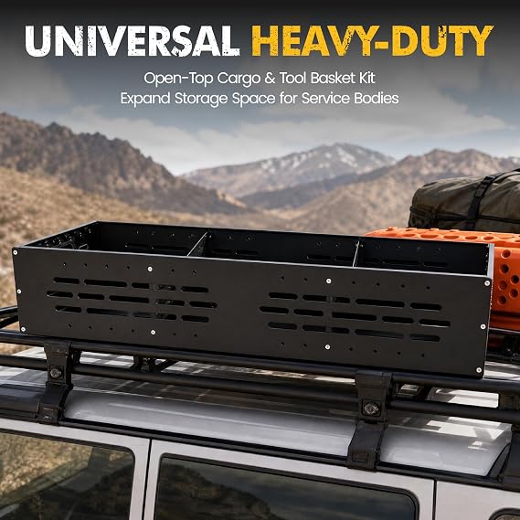 Multipurpose Storage Basket Truck with Adjustable, Open Top Tool Storage