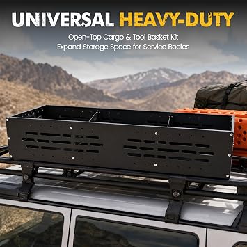 Multipurpose Storage Basket Truck with Adjustable, Open Top Tool Storage