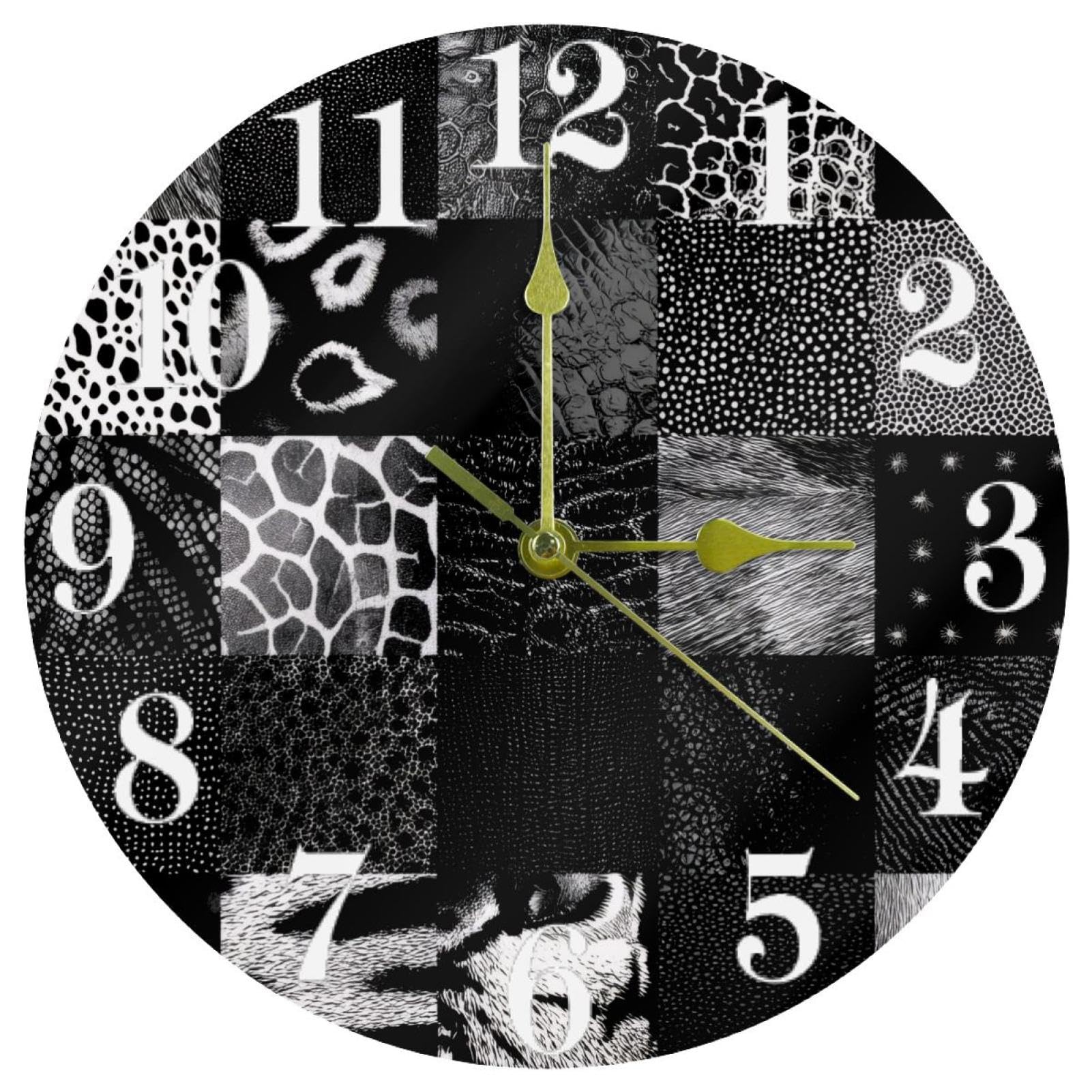 Horloge murale silencieuse sans tic-tac ronde à quartz pour la cuisine