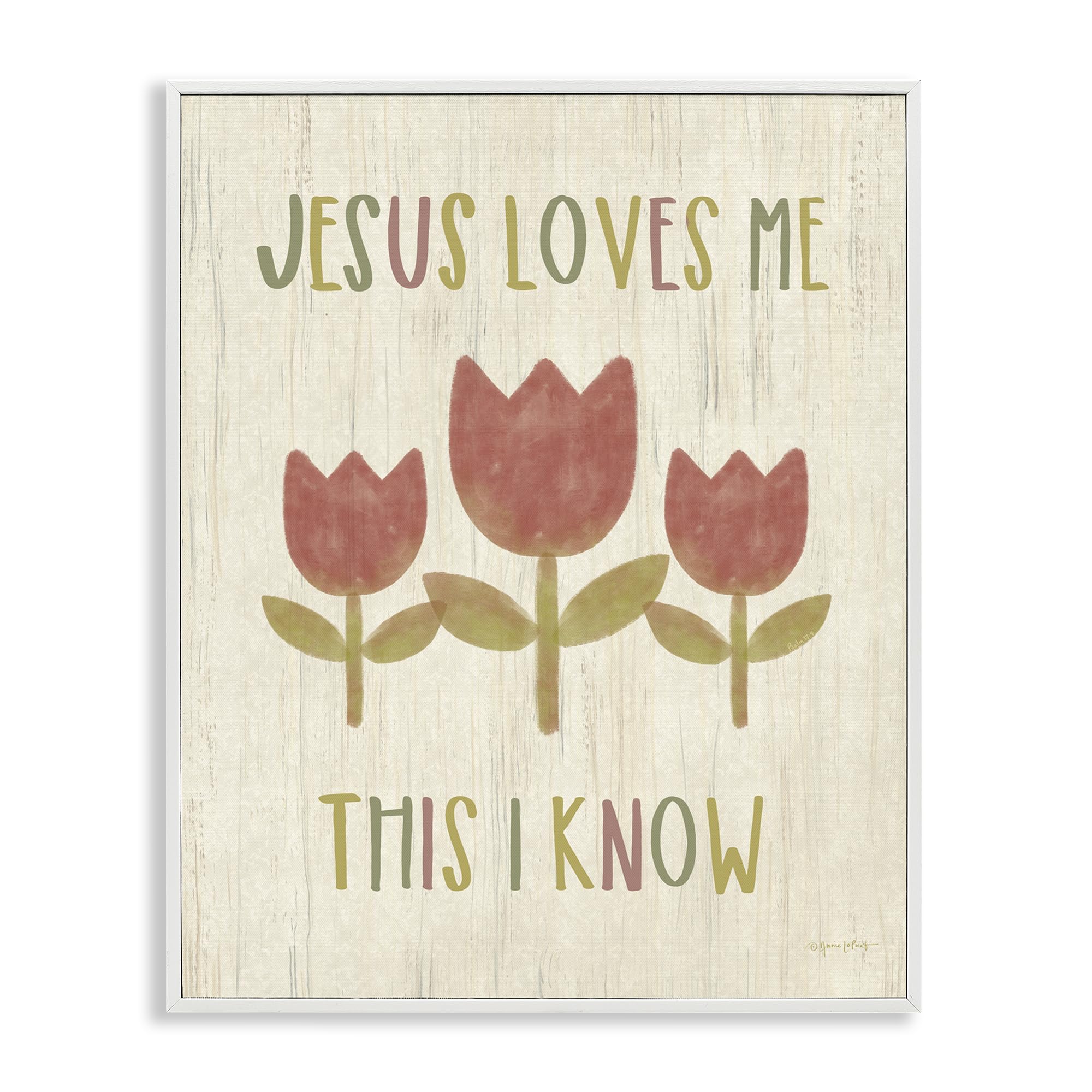 Affiche Jesus Loves Me sous cadre pour chambre enfant et salon