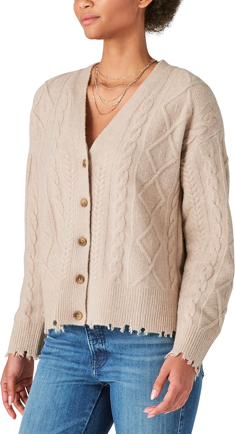 Lucky Brand Womens Cable Cardigan - Image 2