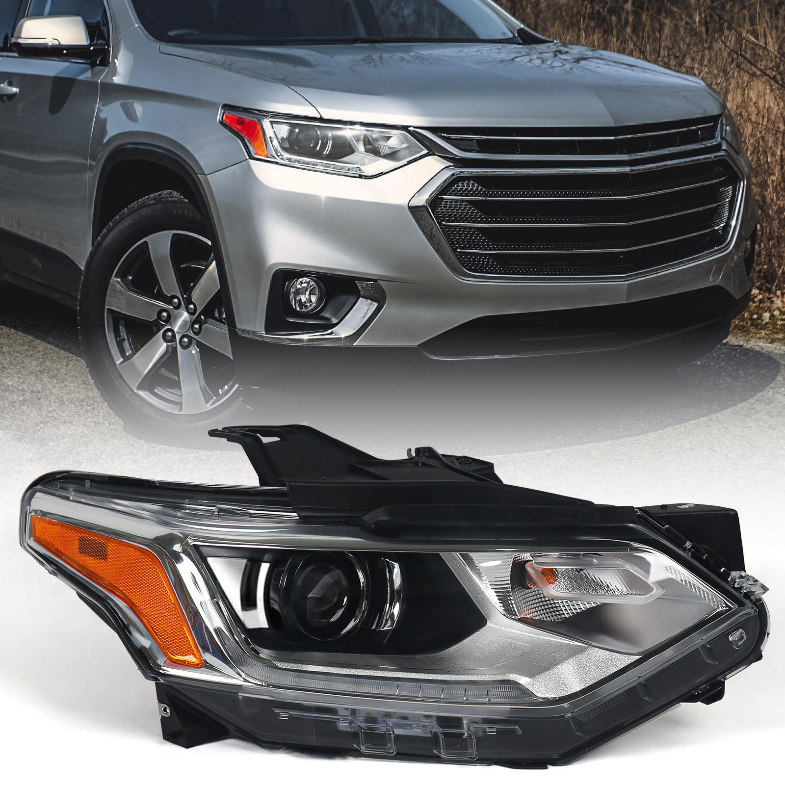 Amazon.com: VLINCAR Xenon Headlights Assembley Compatible with Chevy ...